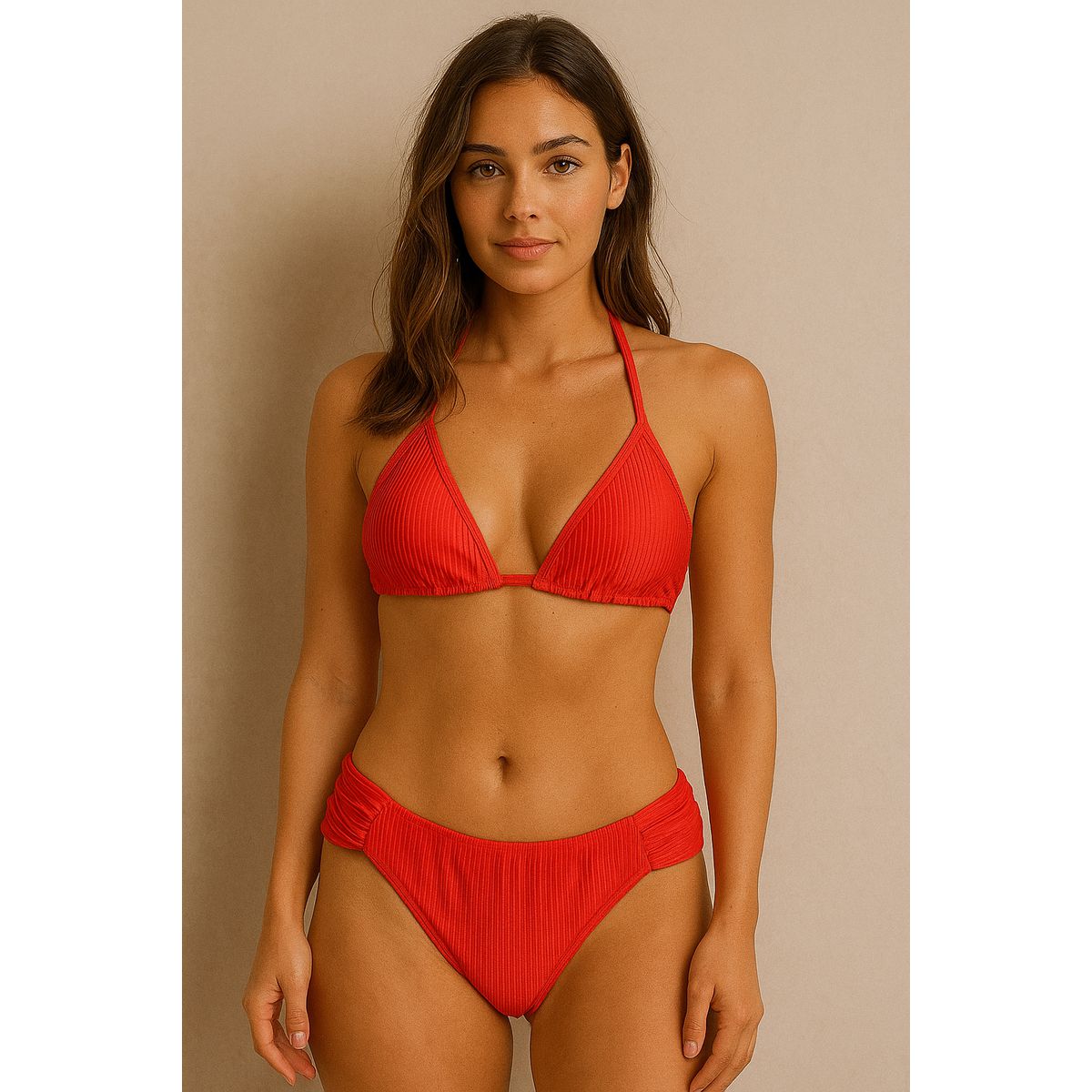 Biquíni Feminino Cortininha Com Bojo e Calcinha Bo... - Fátima Modas