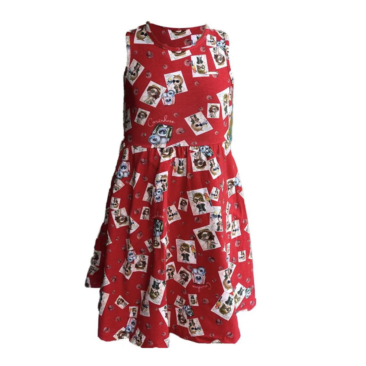 vestido carinhoso - Fátima Modas