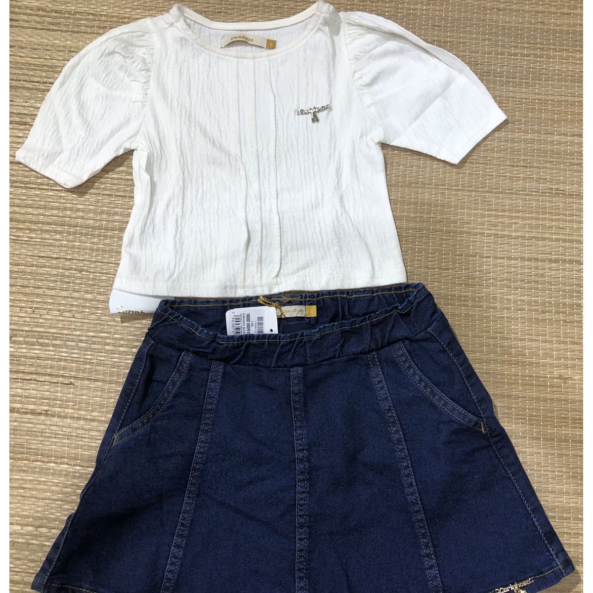 conjunto carinhoso saia short - Fátima Modas
