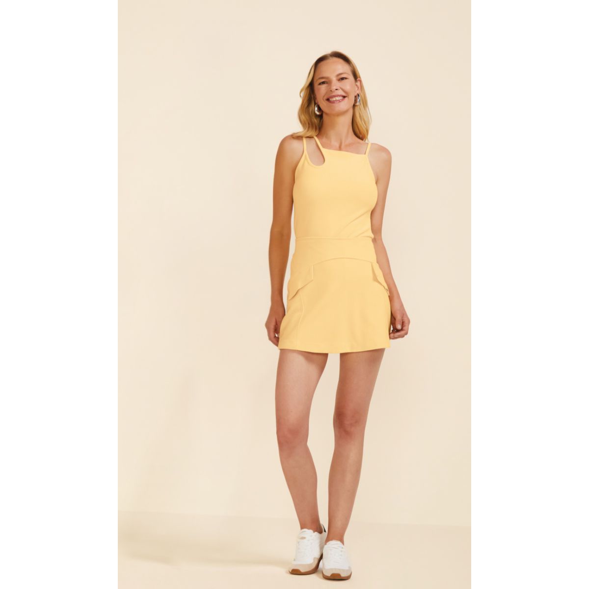 Shorts Saia Marialicia Amarelo - Fátima Modas