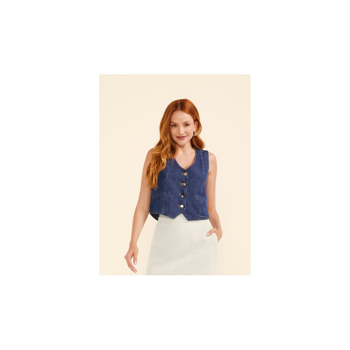 Colete Jeans Marialicia - Fátima Modas