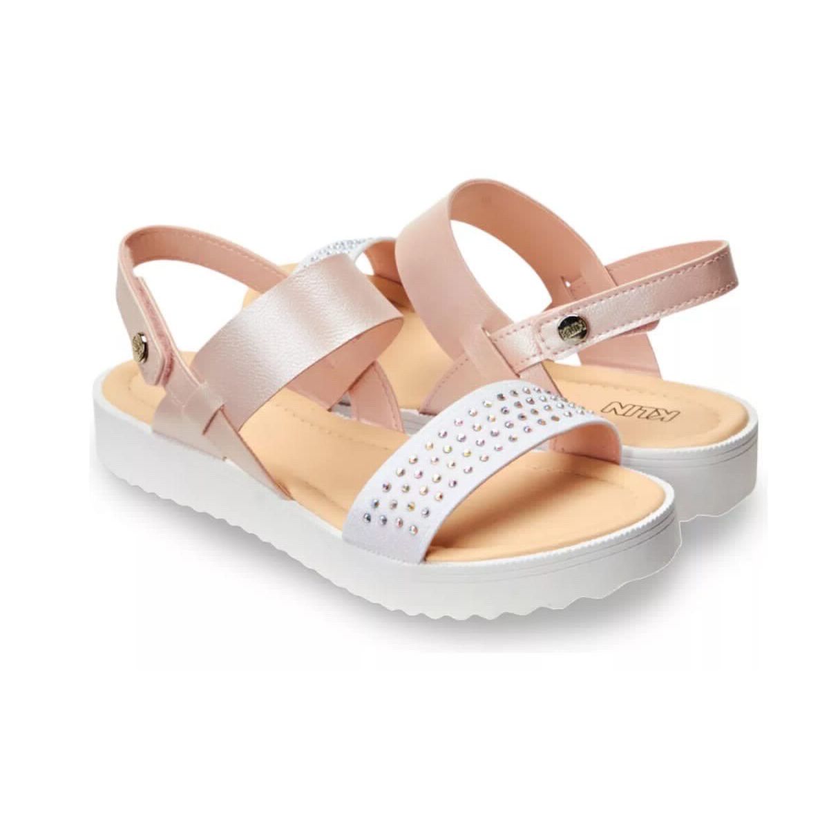 SANDALIA KLIN LOLA ROSA COM BRILHOS. - Fátima Modas