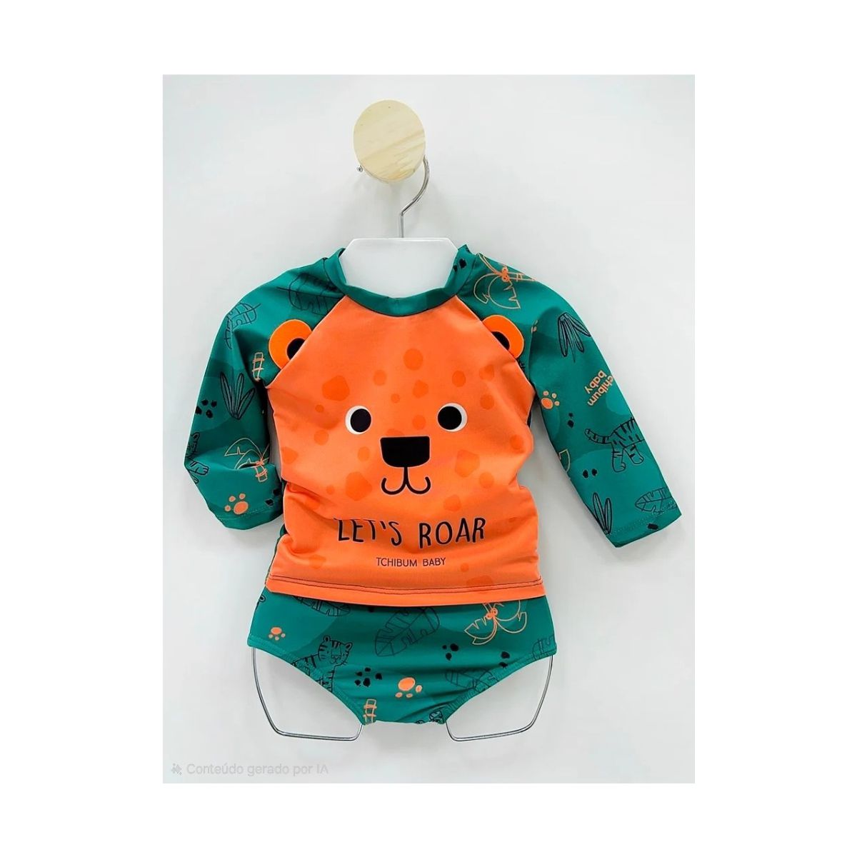 Conjunto Menino Camiseta UV e Sunga Tigre Kamylus - Fátima Modas