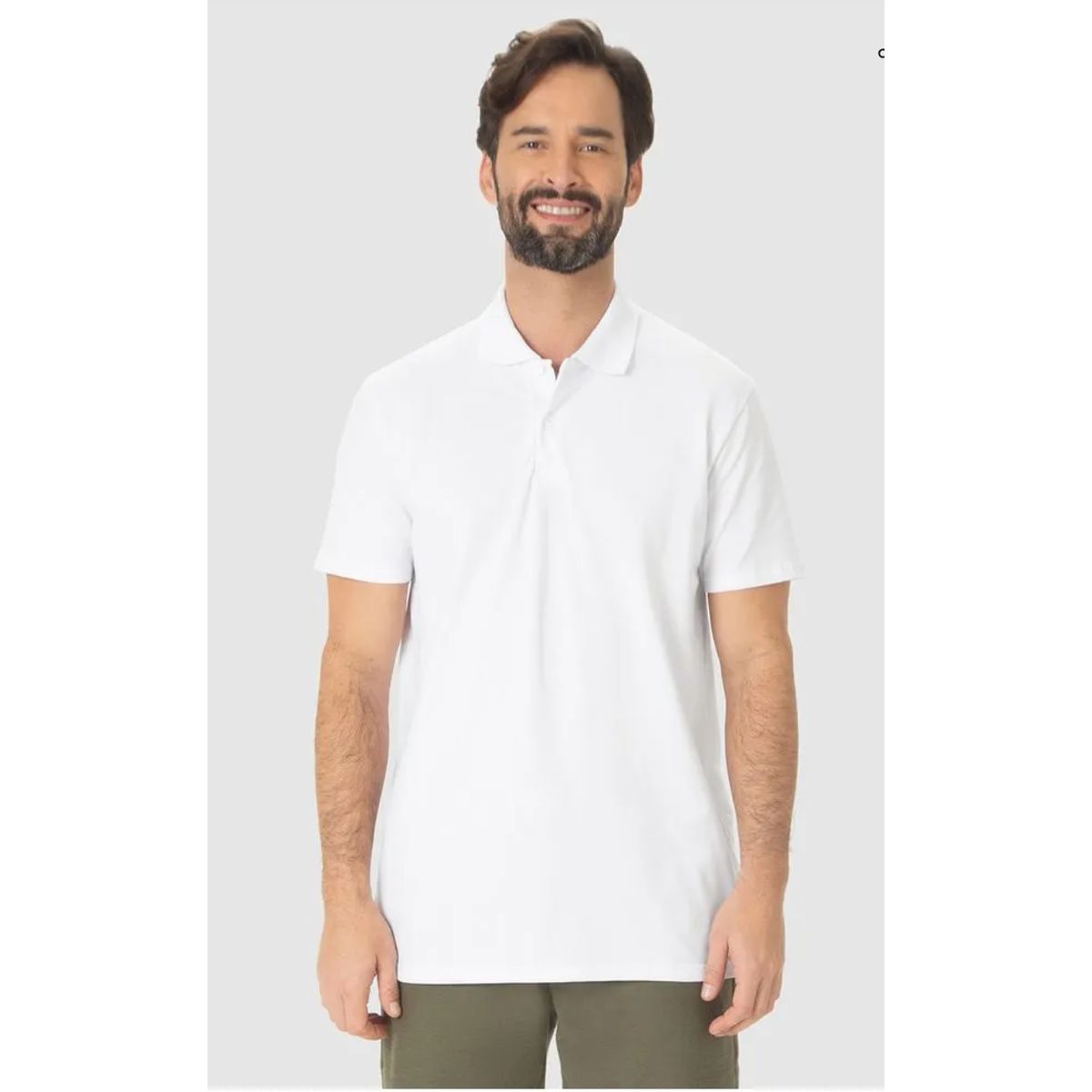 Camisa Polo Básica Masculina Gola Retilínea Em Piq... - Fátima Modas