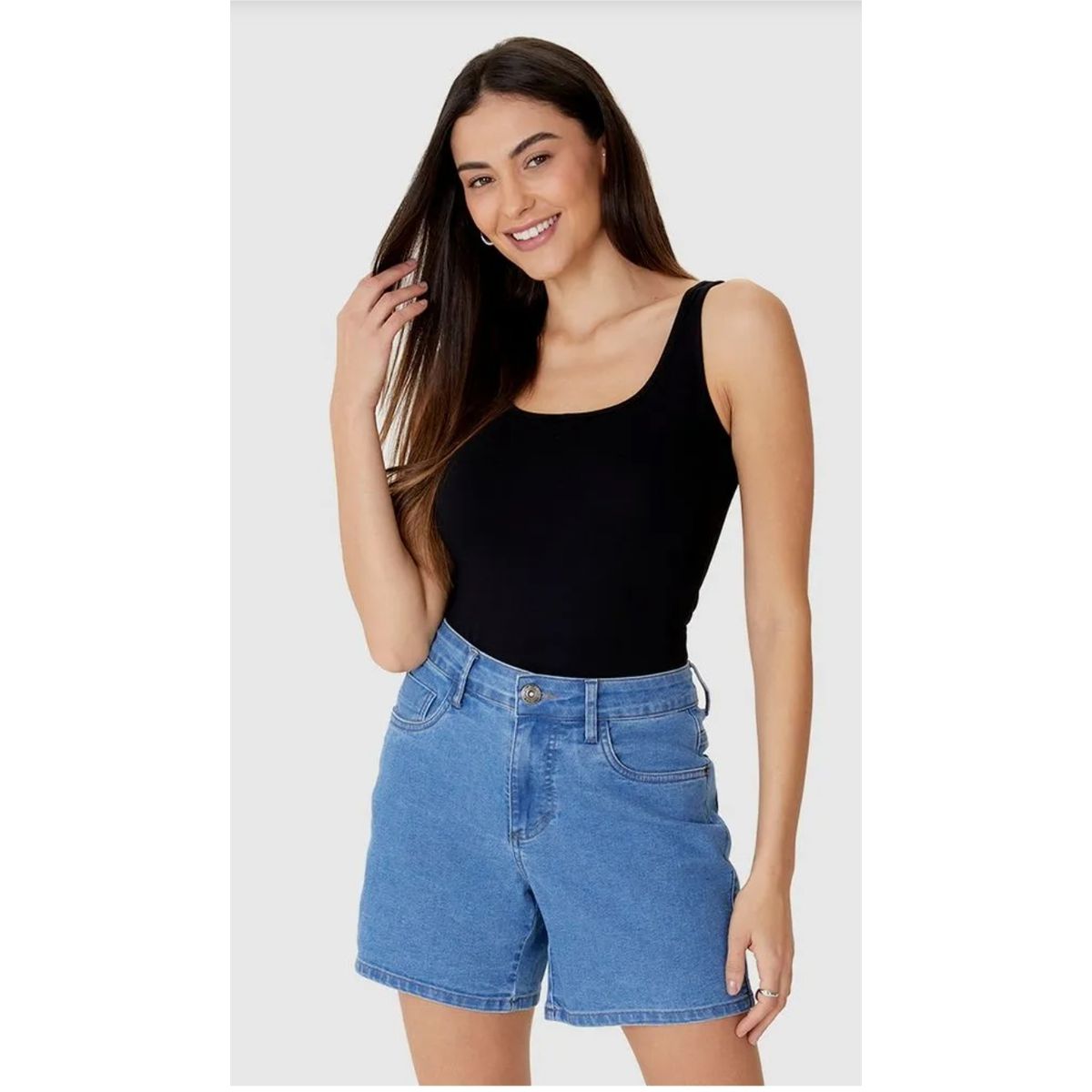 Regata Básica Feminina Alça Média Em Algodão - Fátima Modas