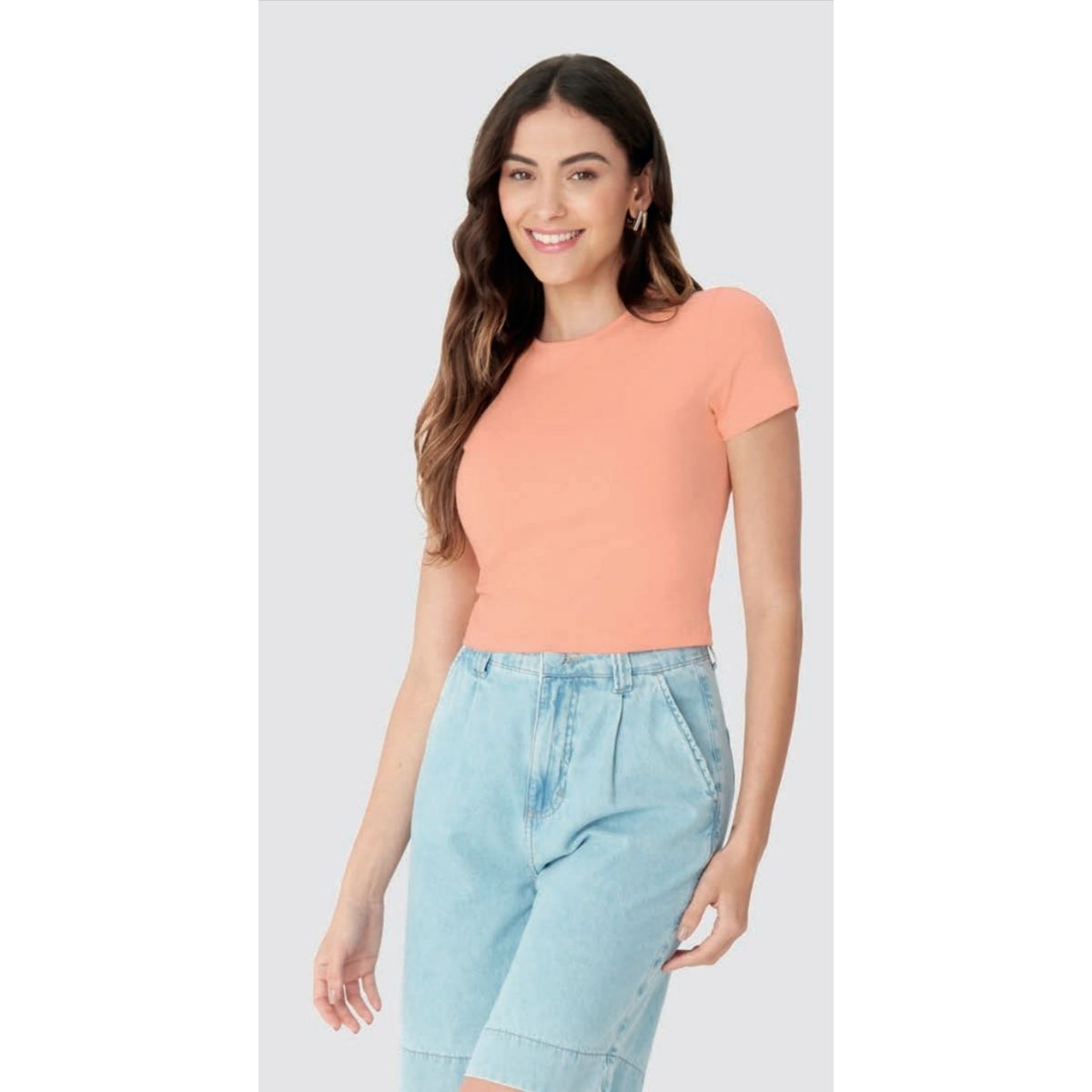 Blusa Básica Feminina Decote Redondo - Fátima Modas