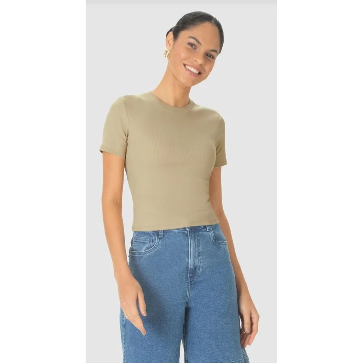 Blusa Básica Feminina Decote Redondo - Fátima Modas