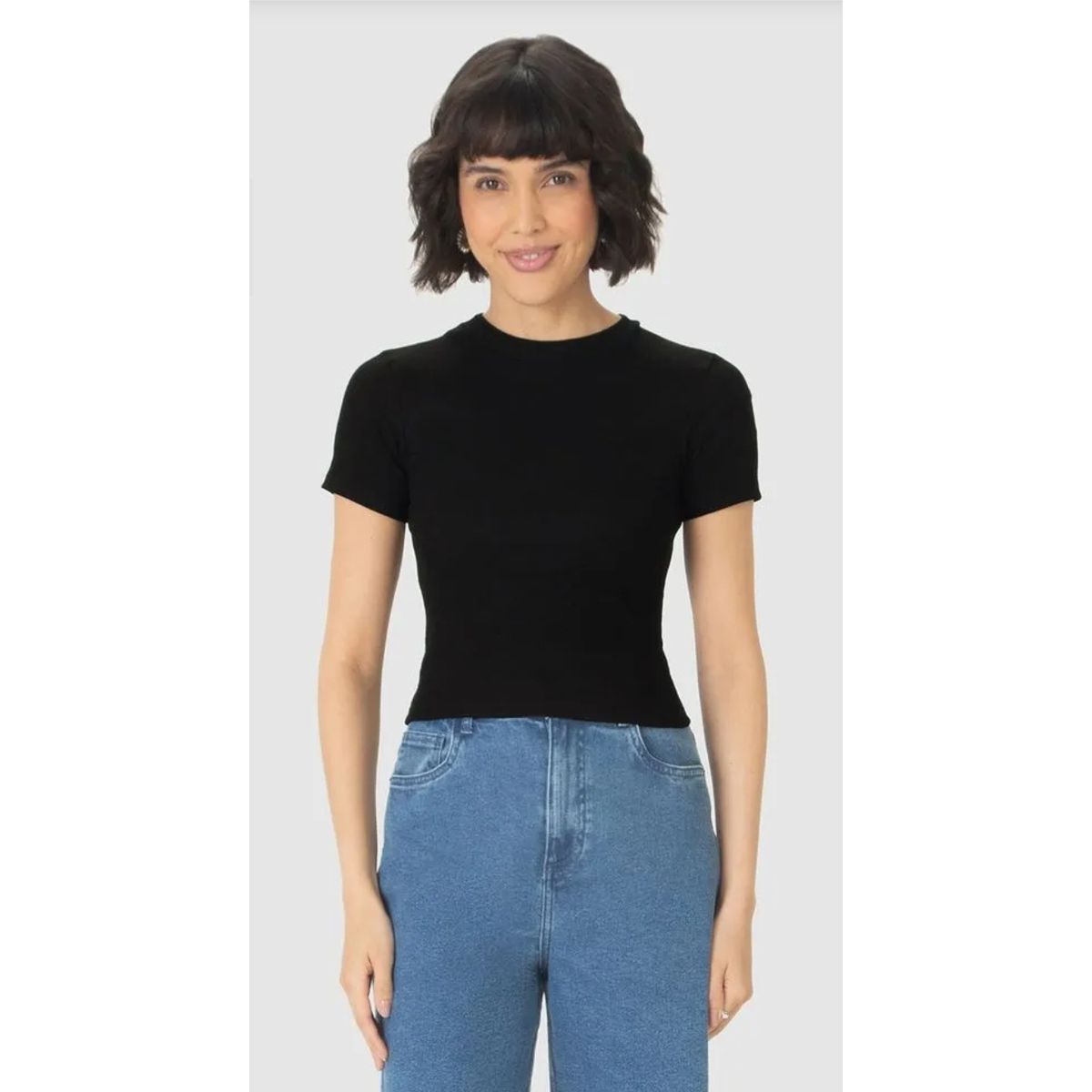 Blusa Básica Feminina Decote Redondo - Fátima Modas