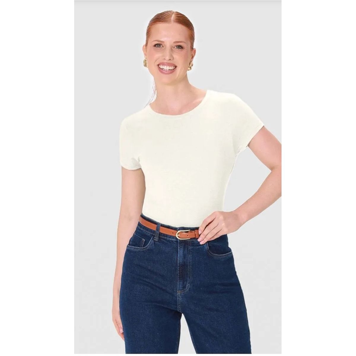 Blusa Básica Feminina Decote Redondo - Fátima Modas