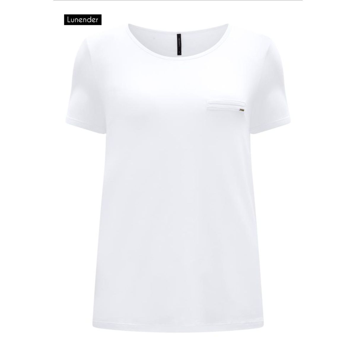 Blusa De Mangas Curtas Em Malha Lisa Com Detalhe F... - Fátima Modas