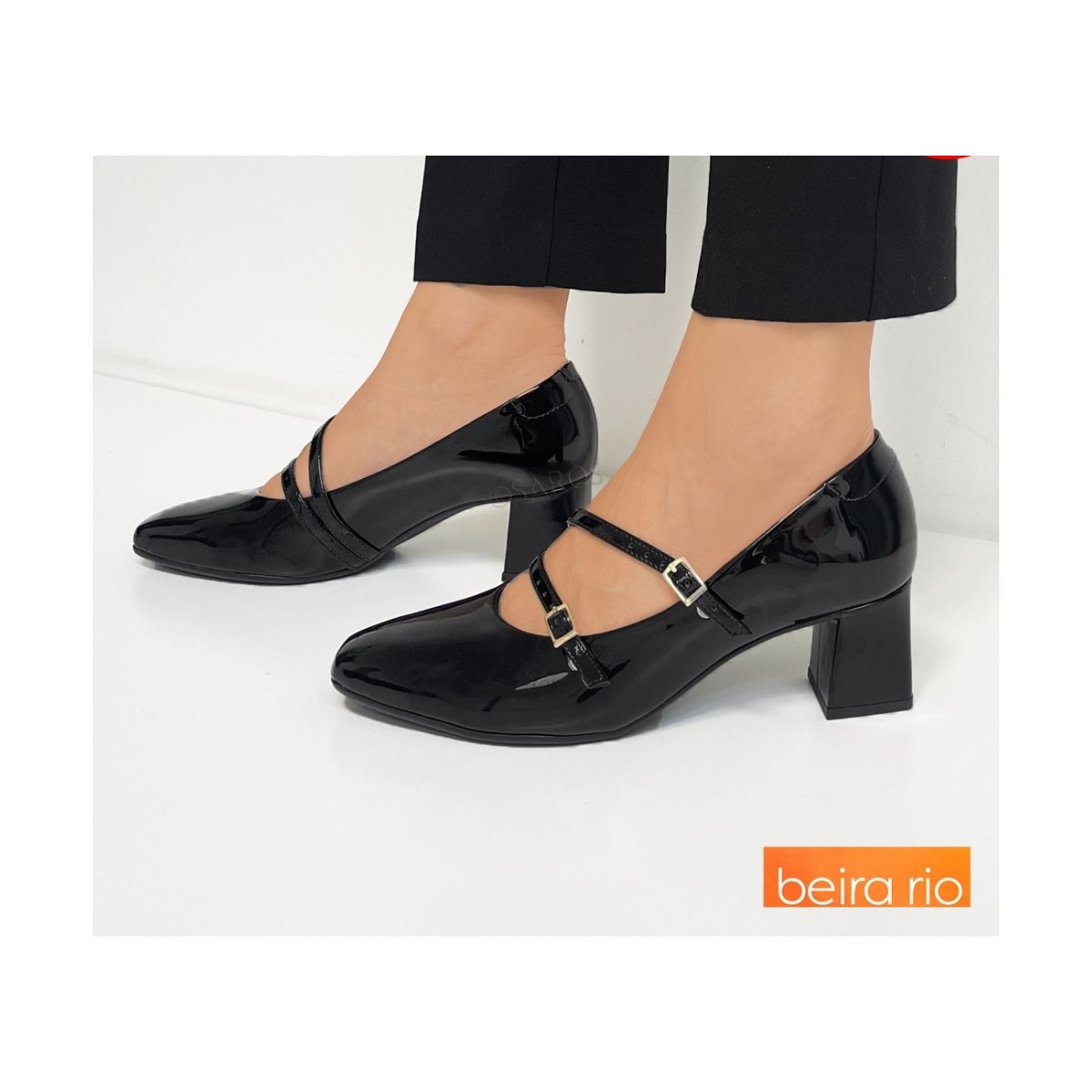 Sapato Beira Rio 4314.105 Preto - Fátima Modas