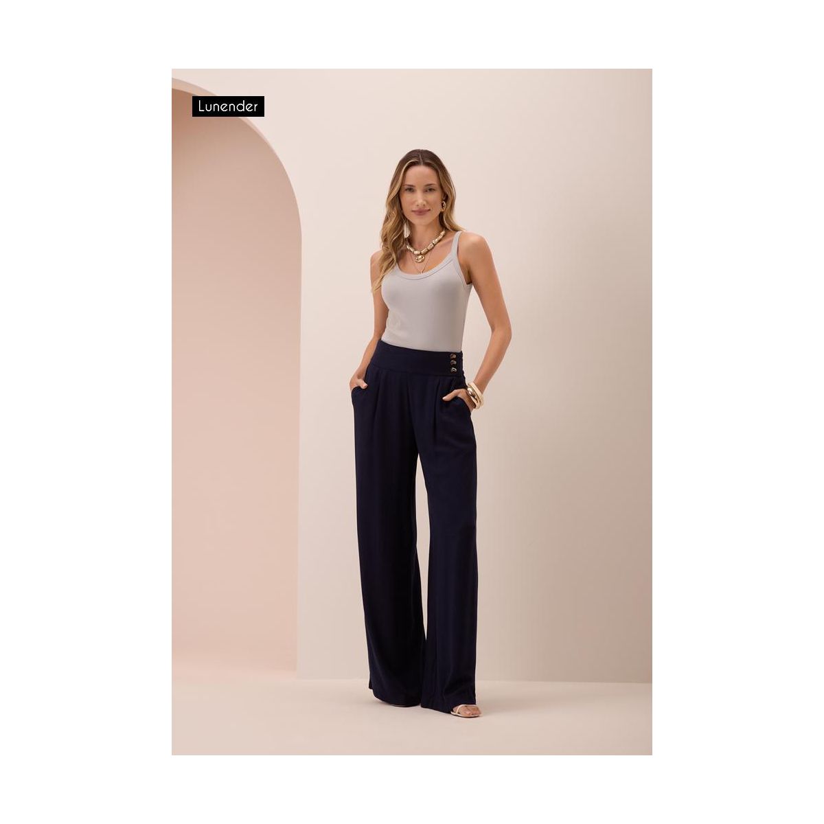 Regata Lunender canelada Tee - Fátima Modas