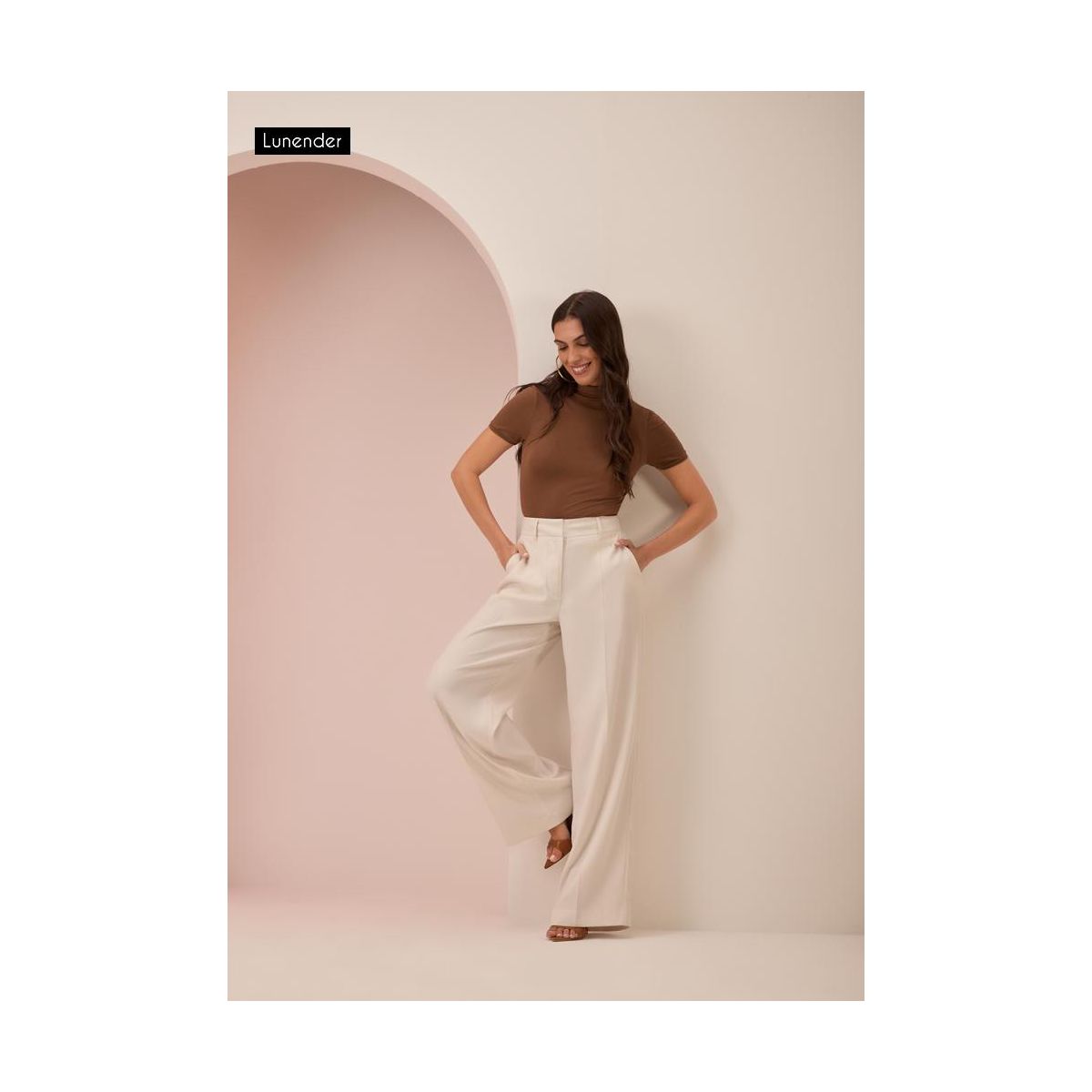 Blusa Cropped gola alta Lunender - Fátima Modas