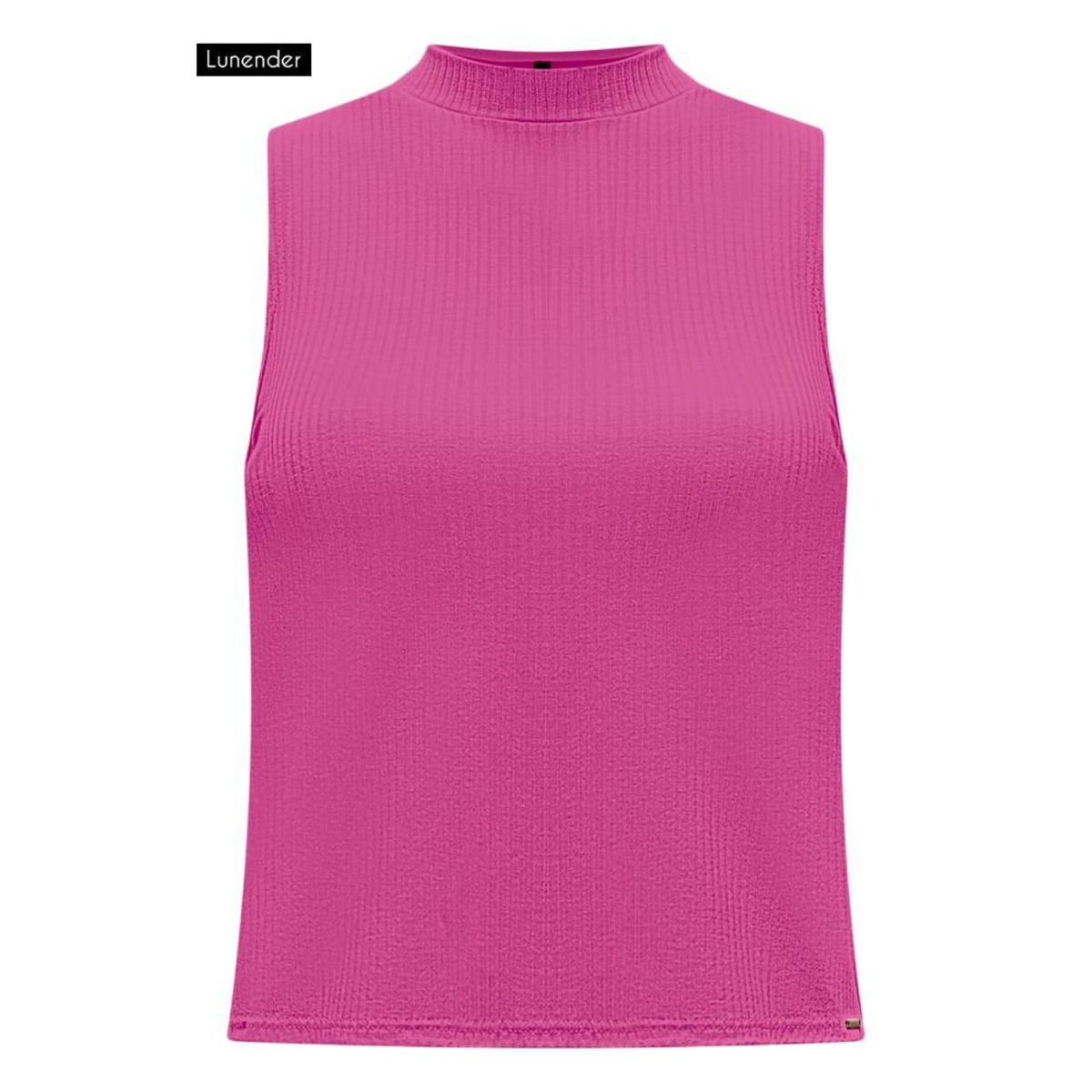 Blusa Cropped Básica Com Gola Alta Em Malha Canela... - Fátima Modas