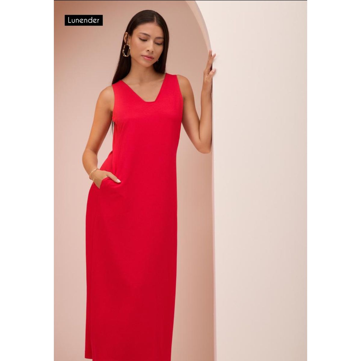 Vestido Midi Lunender - Fátima Modas