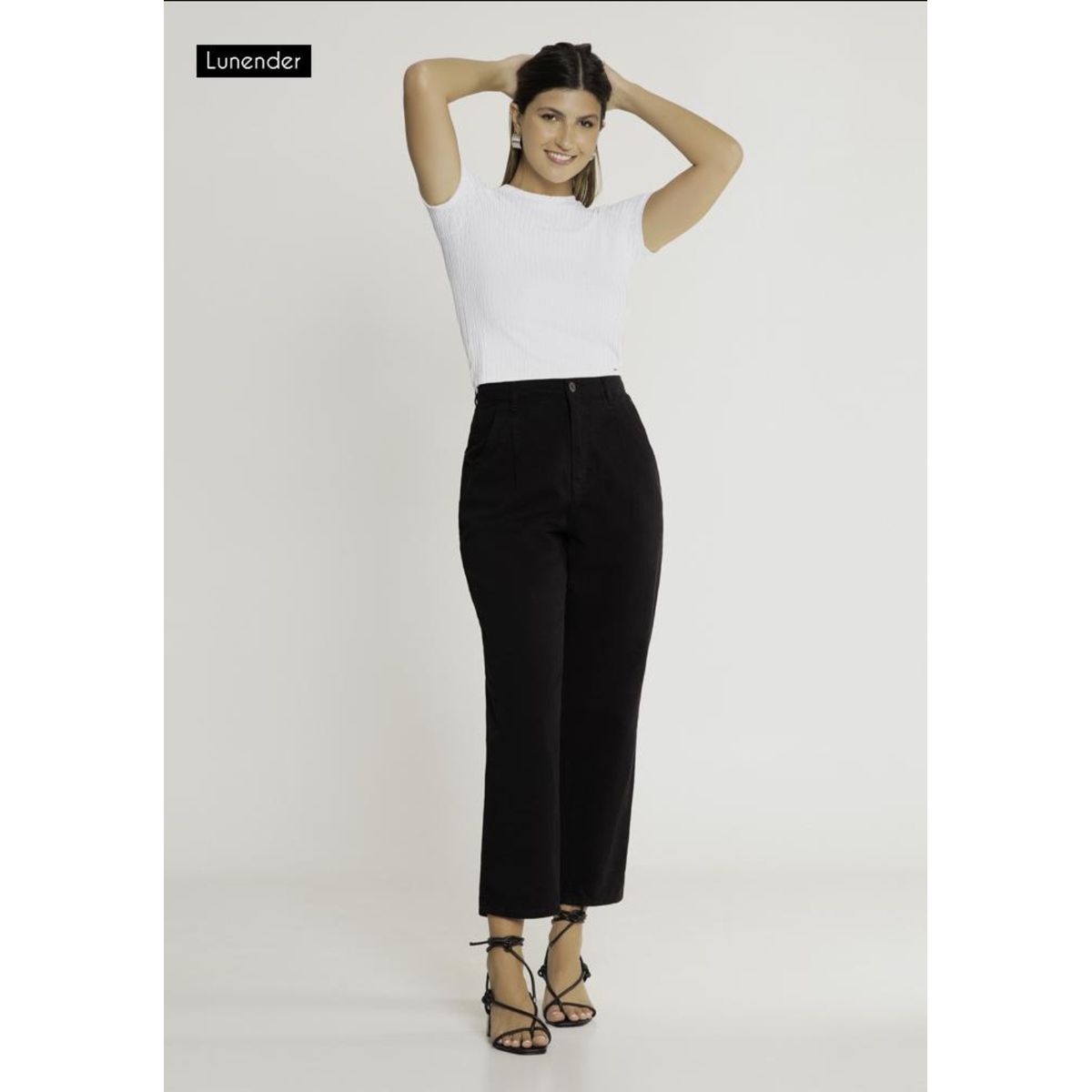 Blusa Básica Lunender Cropped Branco - Fátima Modas