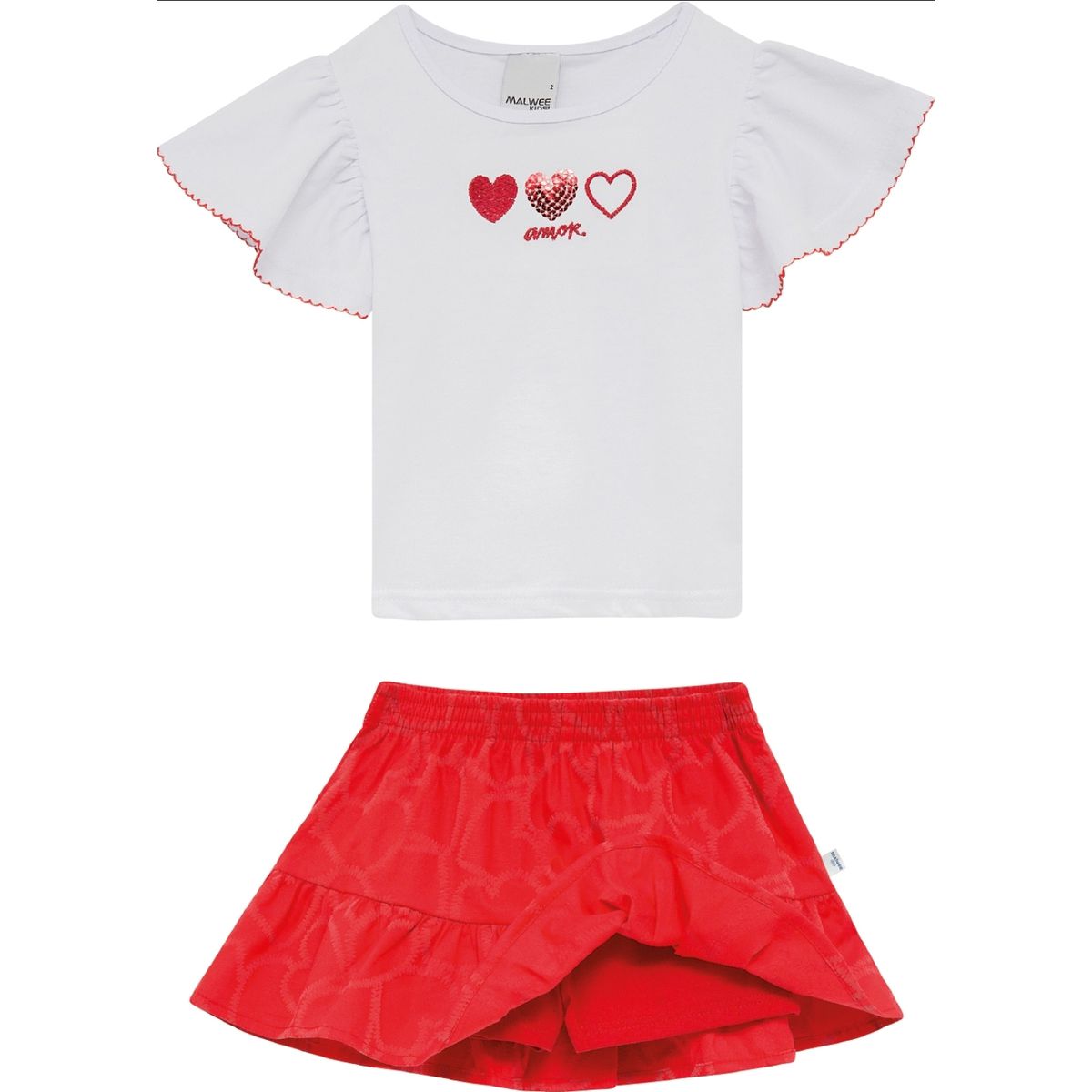 Conjunto Malwee Coração - Fátima Modas