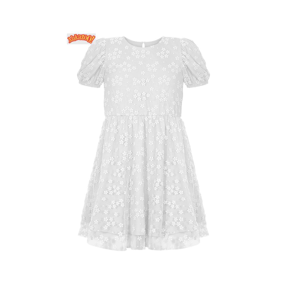 VESTIDO MALHA TULE BRANCO - Fátima Modas