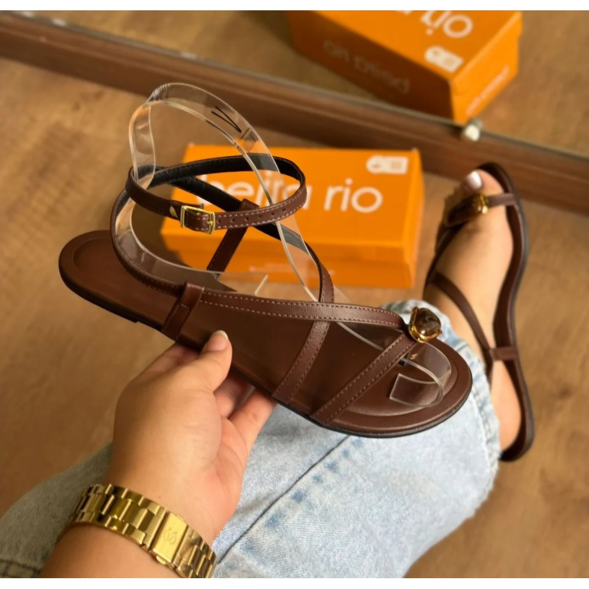 Sandália Rasteira Beira Rio 8367.875 - Fátima Modas