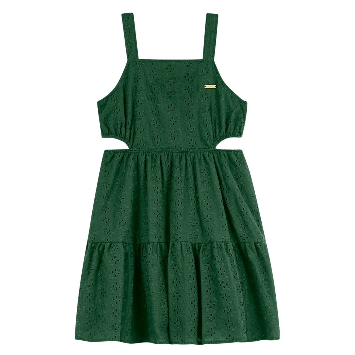 Vestido Feminino Infantil Lese Verde Escuro - Colo... - Fátima Modas