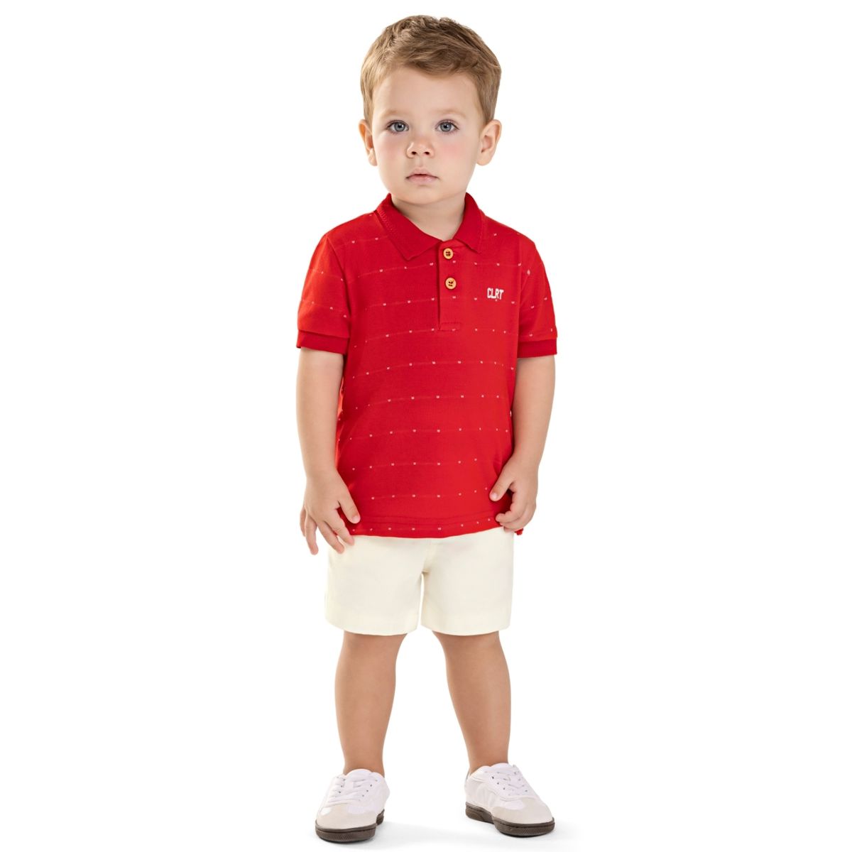 Conjunto Infantil Polo Vermelha Colorittá - Fátima Modas