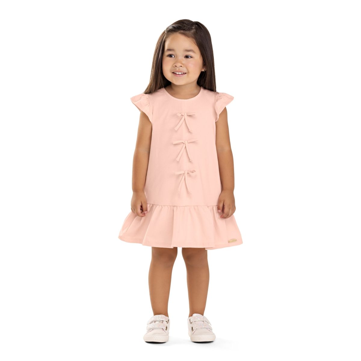 Vestido Infantil Bonequinha de Luxo Rosa Colorittá - Fátima Modas
