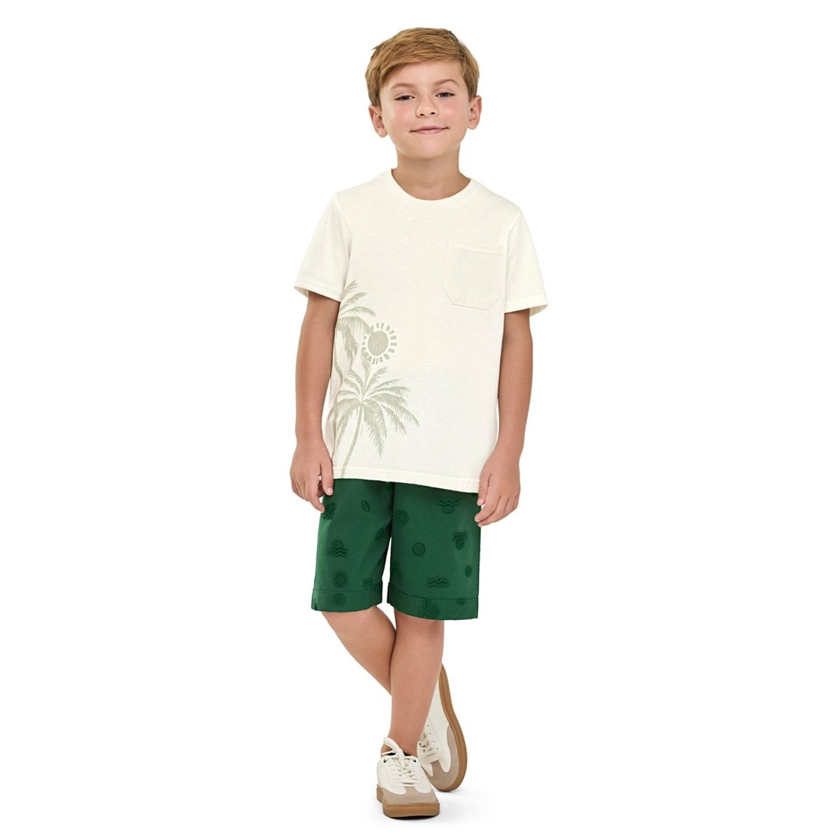 Conjunto Infantil Menino Tropical Com Bolso Elian ... - Fátima Modas