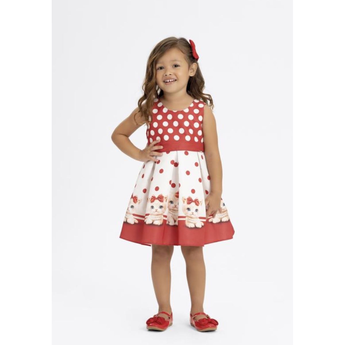 VESTIDO TECIDO FIDJI VERMELHO NATTY - Fátima Modas