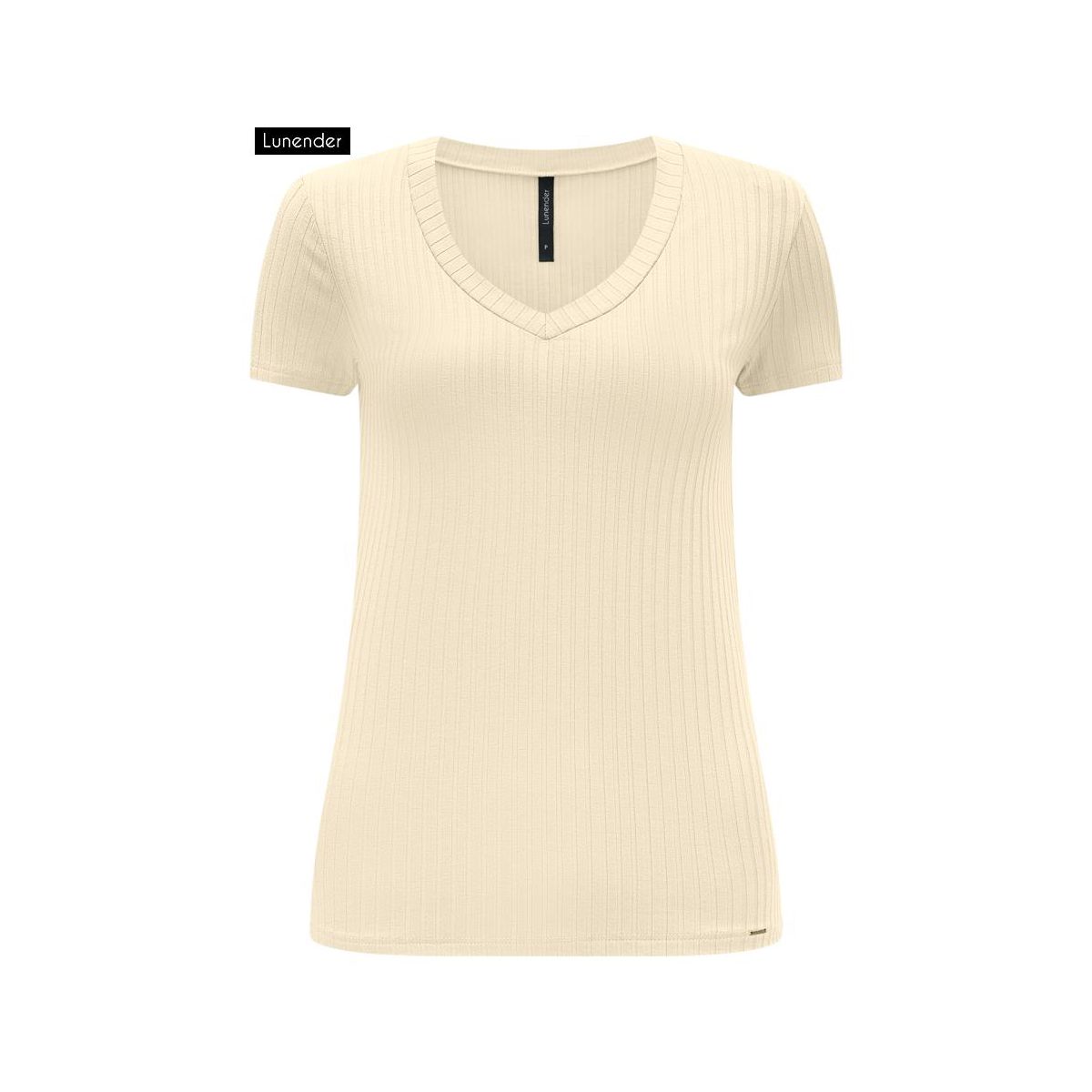 BLUSA MALHA CANELADO TRACY AREIA - Fátima Modas