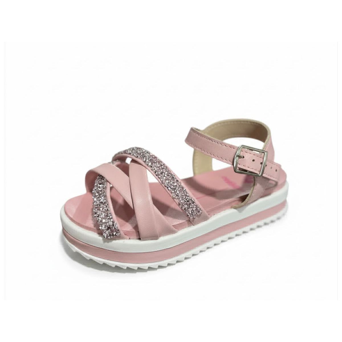 Sandalia Molekinha Tiras Transpassada Com Strass -... - Fátima Modas