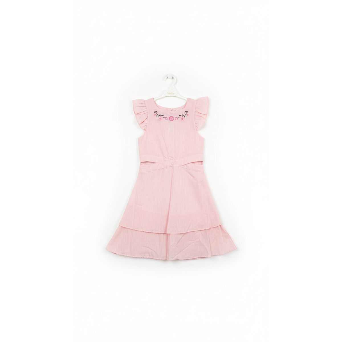 vestido rosa pastel paraiso - Fátima Modas