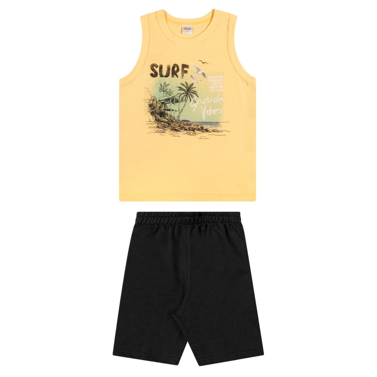 Conjunto Infantil Menino Radical Elian Amarelo - Fátima Modas