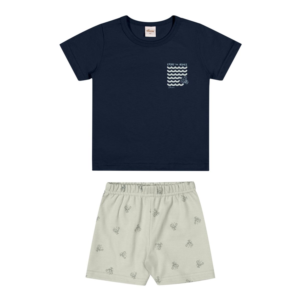 Conjunto Infantil Menino Waves Elian Azul - Fátima Modas