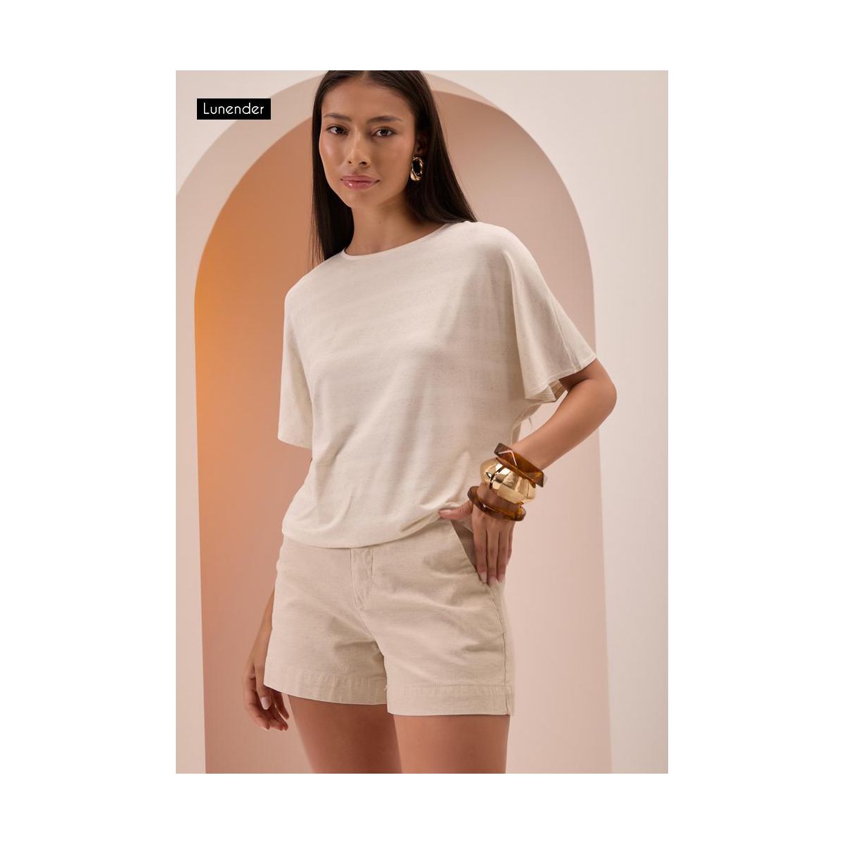 Blusa Lunender Lino Stripe - Fátima Modas