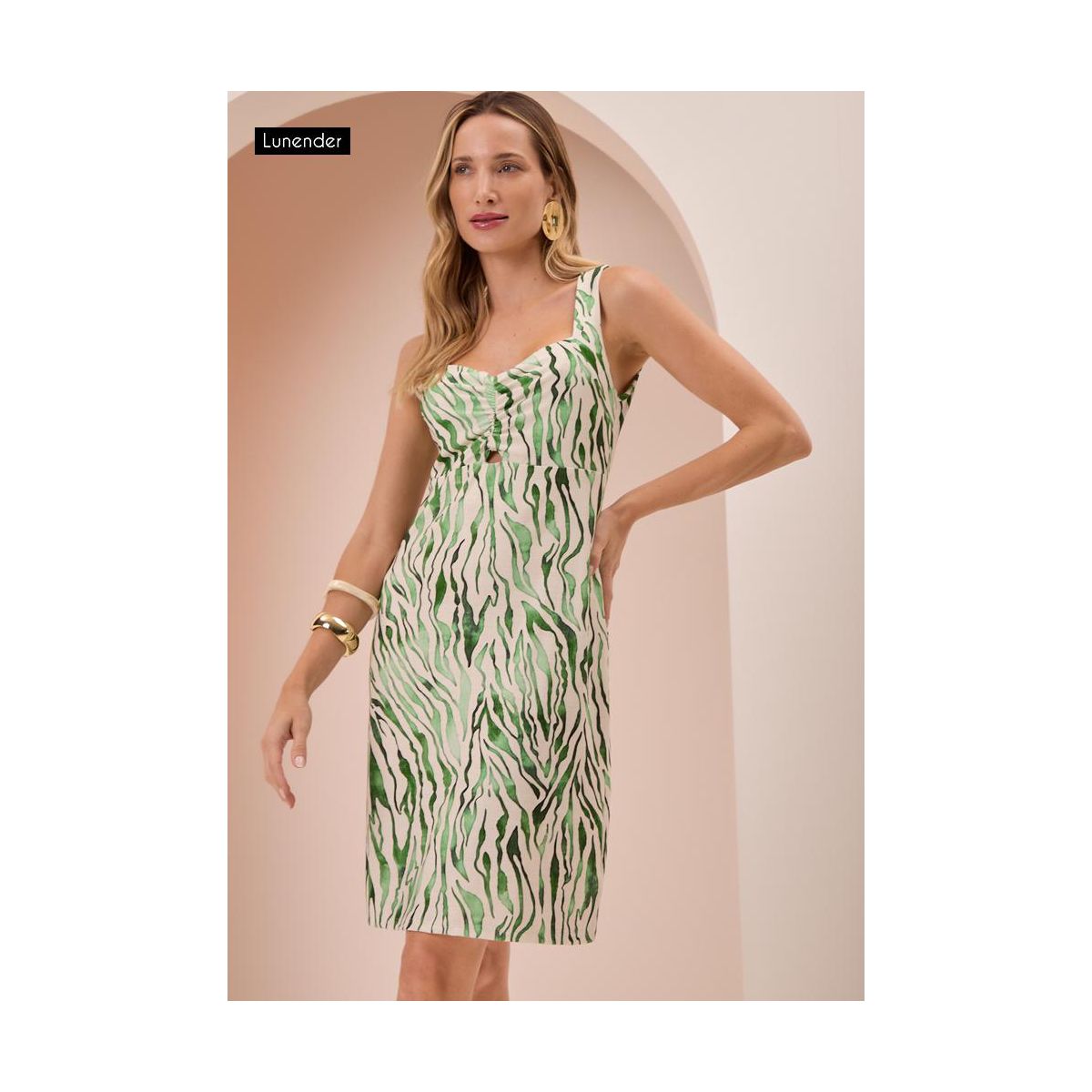 Vestido Lunender Crepe Miragem - Fátima Modas