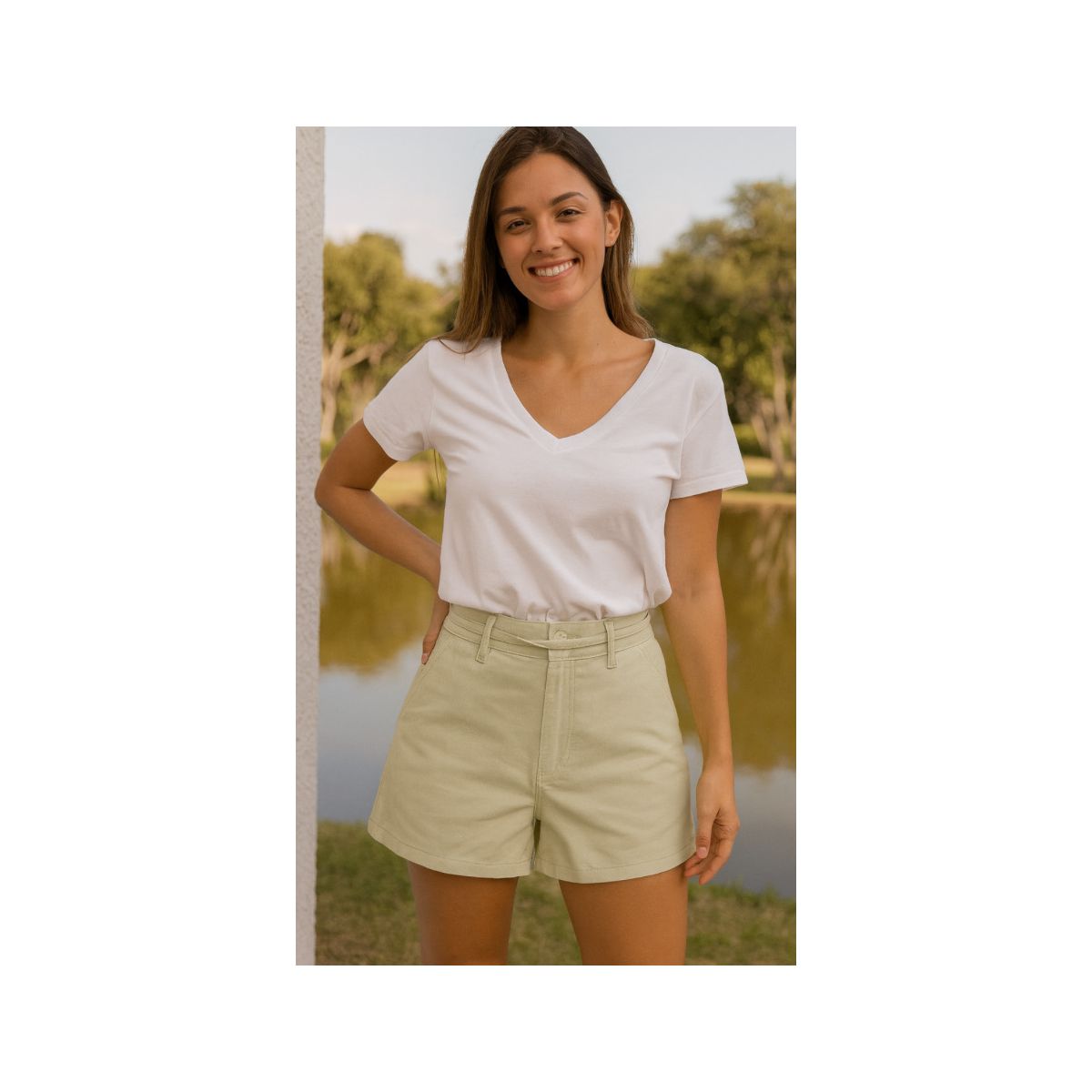 short linho c/cinto - Fátima Modas