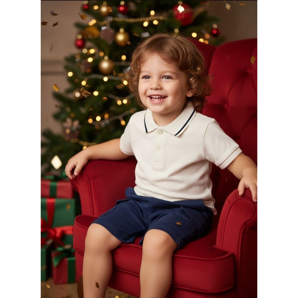 Conjunto Menino Polo Mundi Palha - Fátima Modas