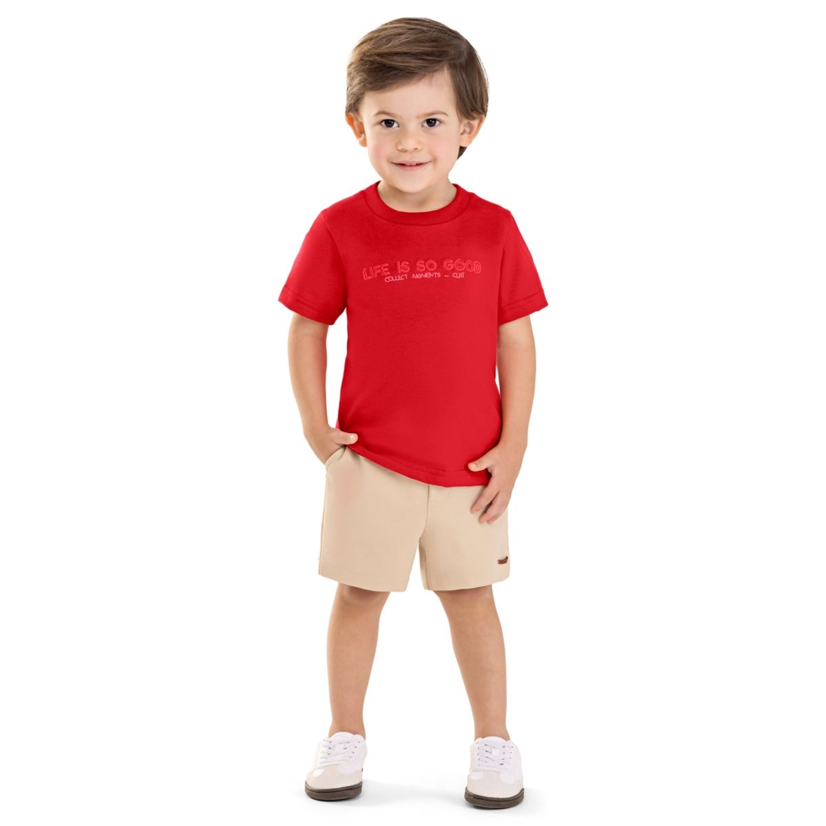 Conjunto Curto Infantil Menino Bordado Colorittá - Fátima Modas