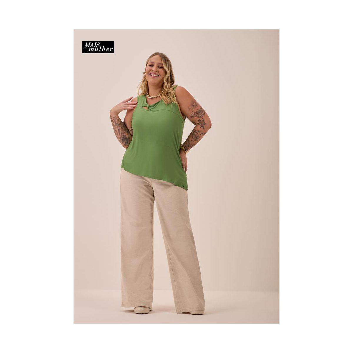 Blusa Regata Crepe - Fátima Modas