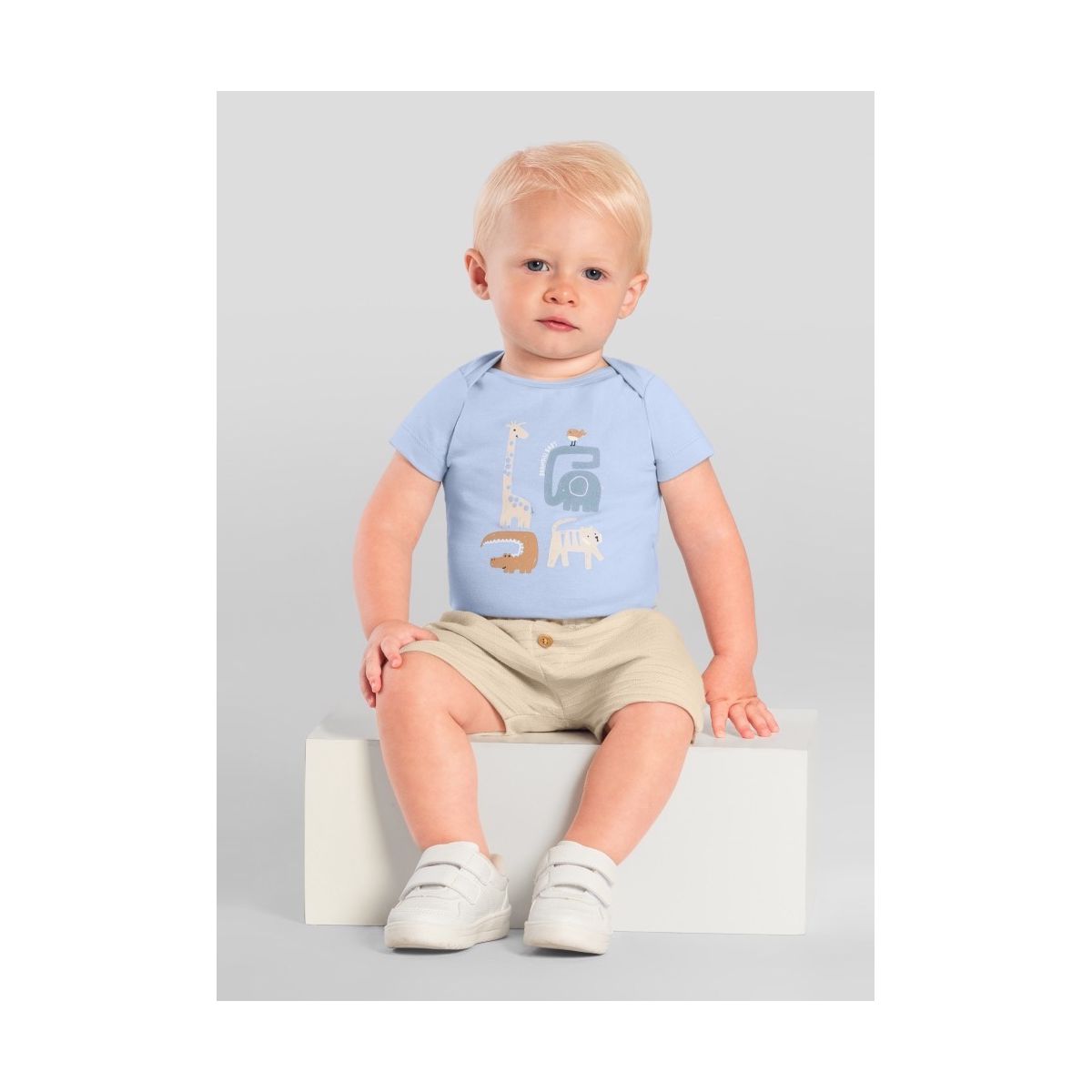 body e bermuda saruel azul - Fátima Modas