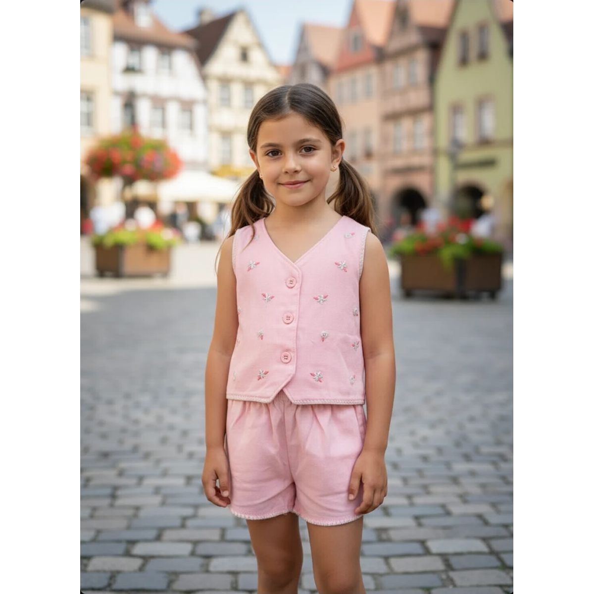 conjunto colete e shorts - Fátima Modas