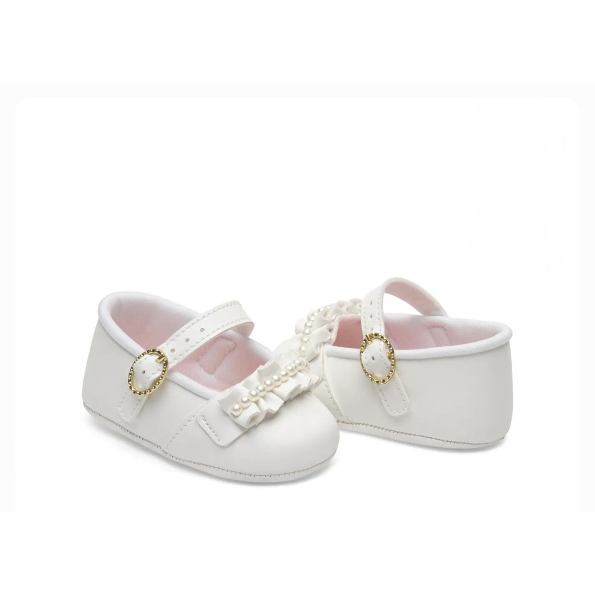 sapatilha batizado infantil pimpolho branca - Fátima Modas