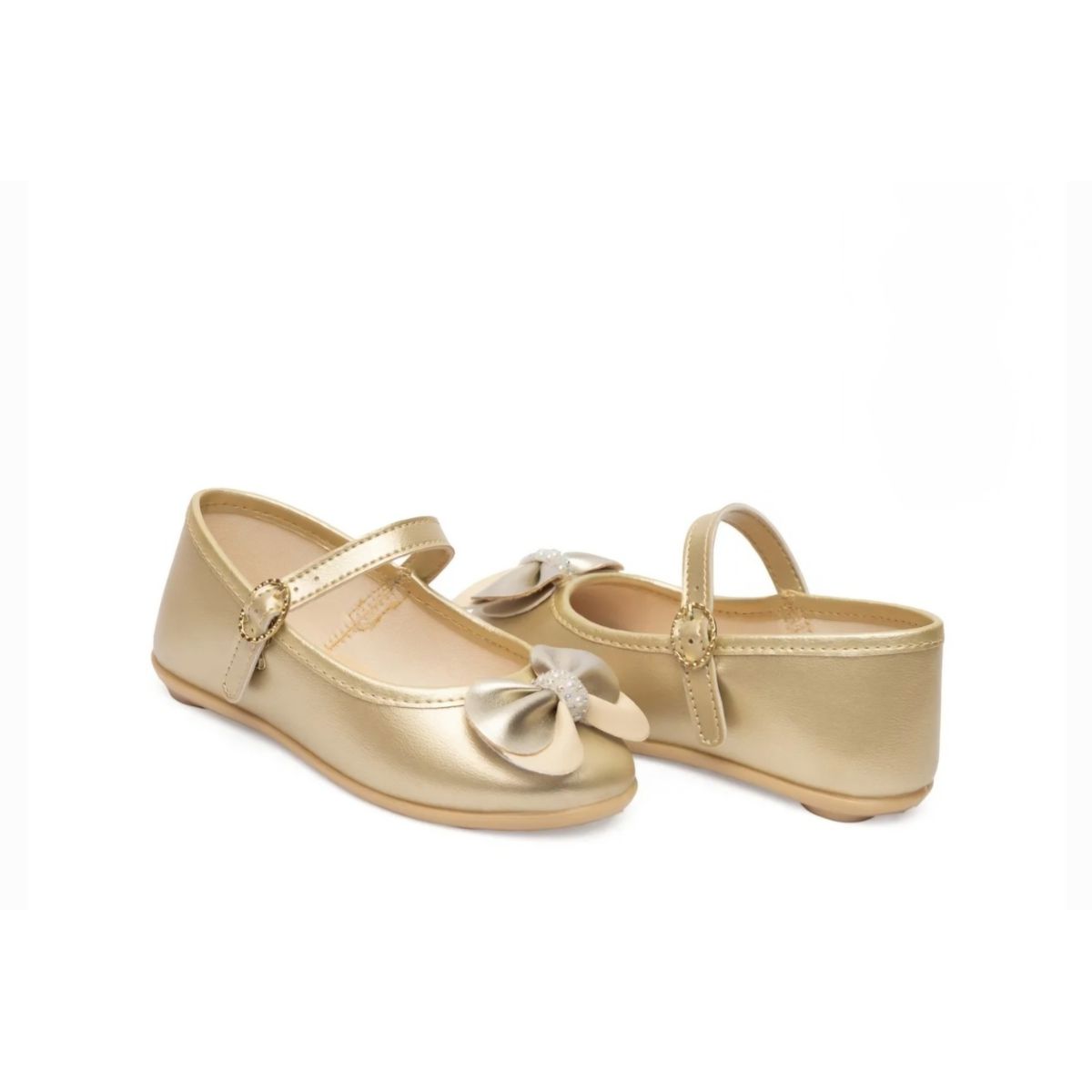 Sapatilha boneca infantil Pimpolho dourada - Fátima Modas