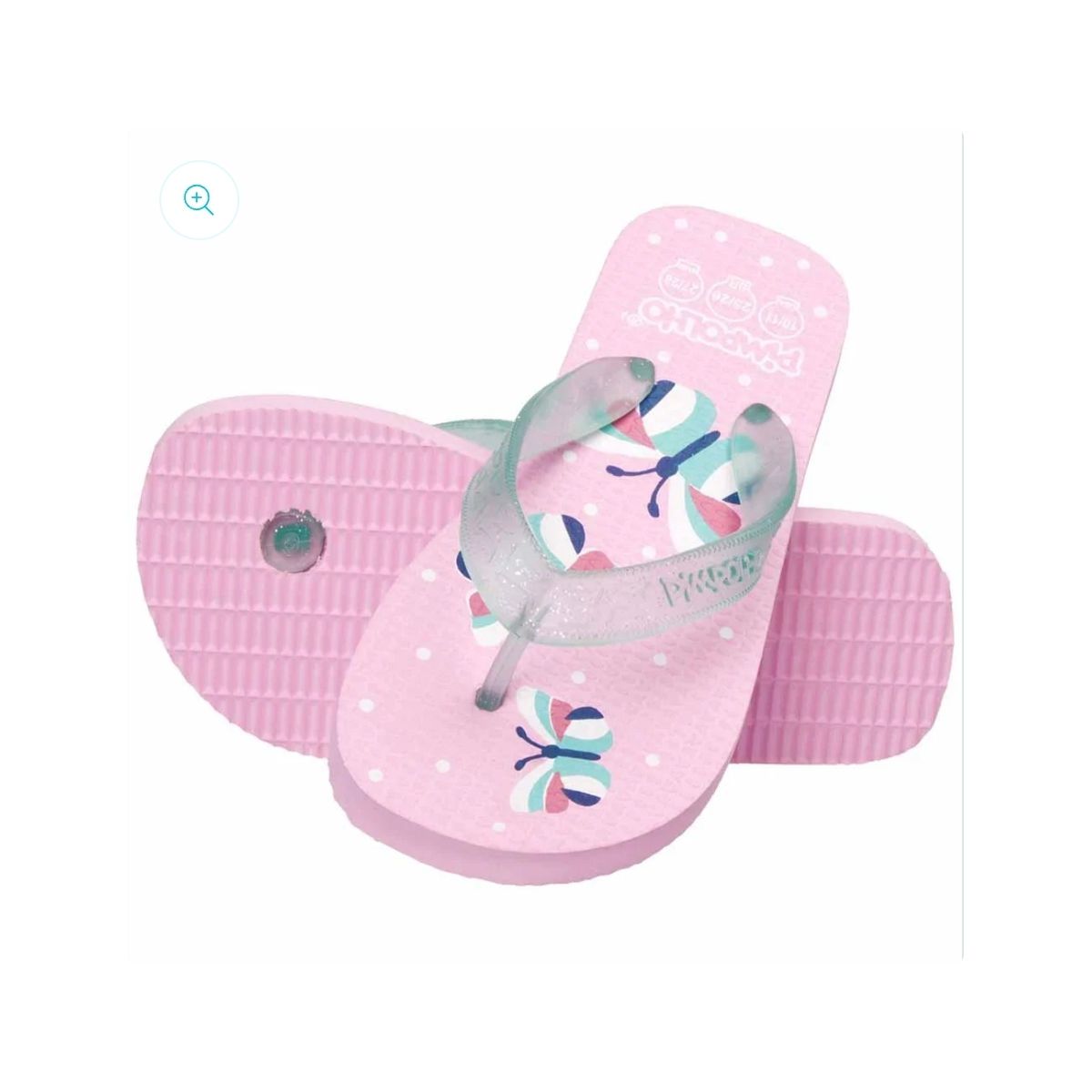 Chinelo Praiana Kids Rosa/Borboleta Fem Pimpolho - Fátima Modas