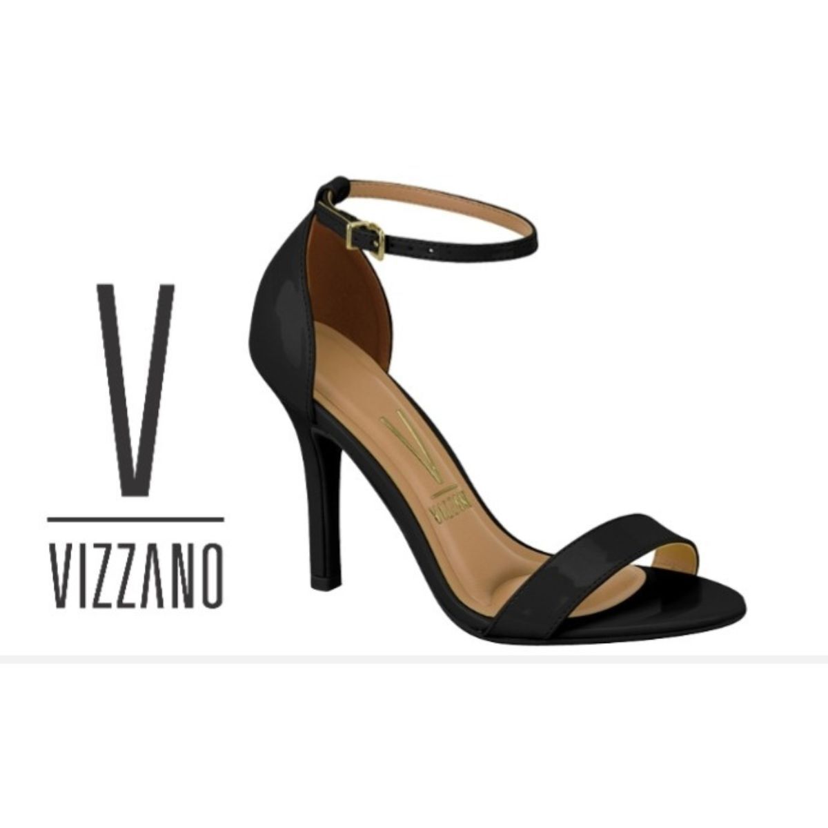 Sandália Salto Vizzano Preta - Fátima Modas