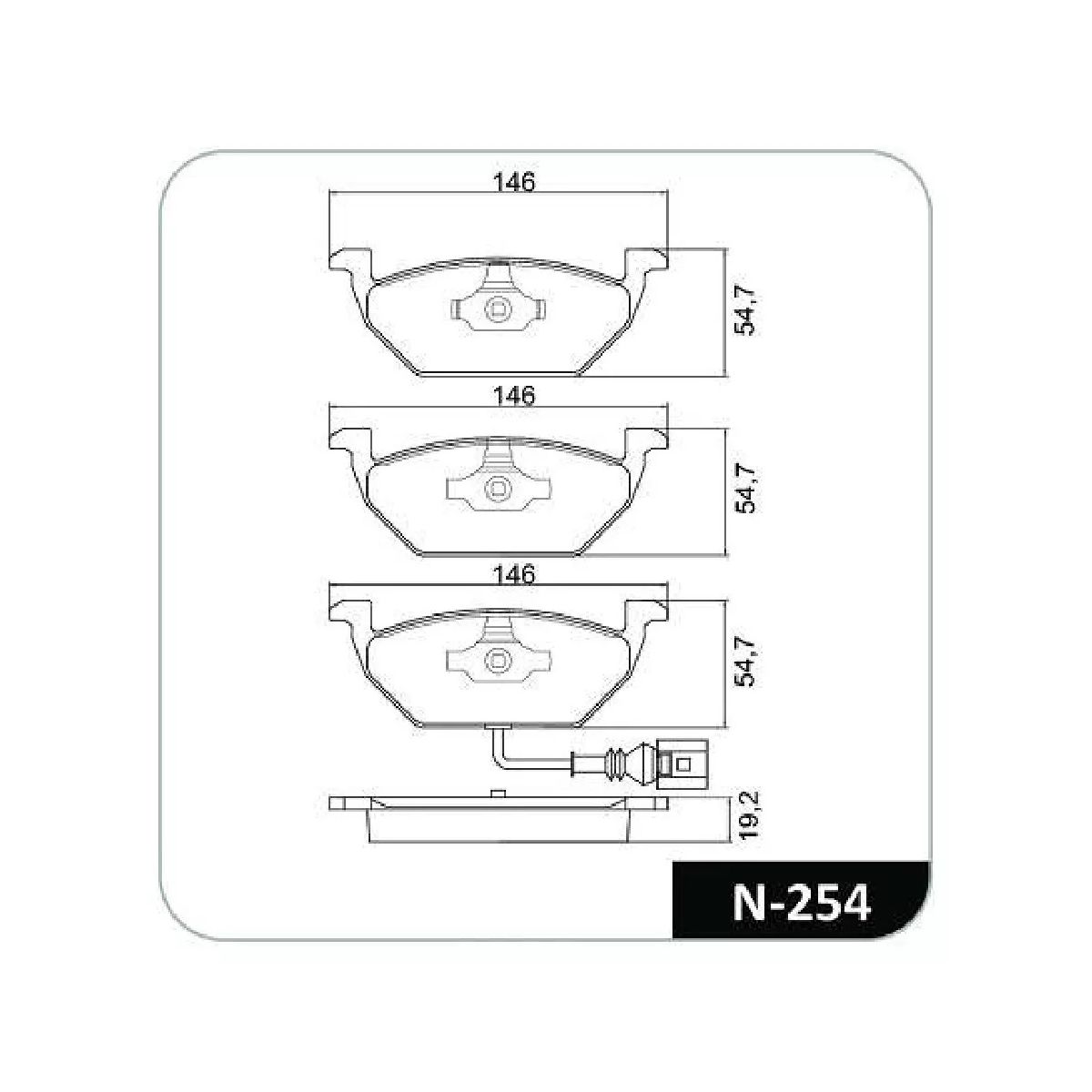 Pastilha de Freio Dianteira - Cobreq - N254 (A3, B... - Grupo Celinho Autopeças