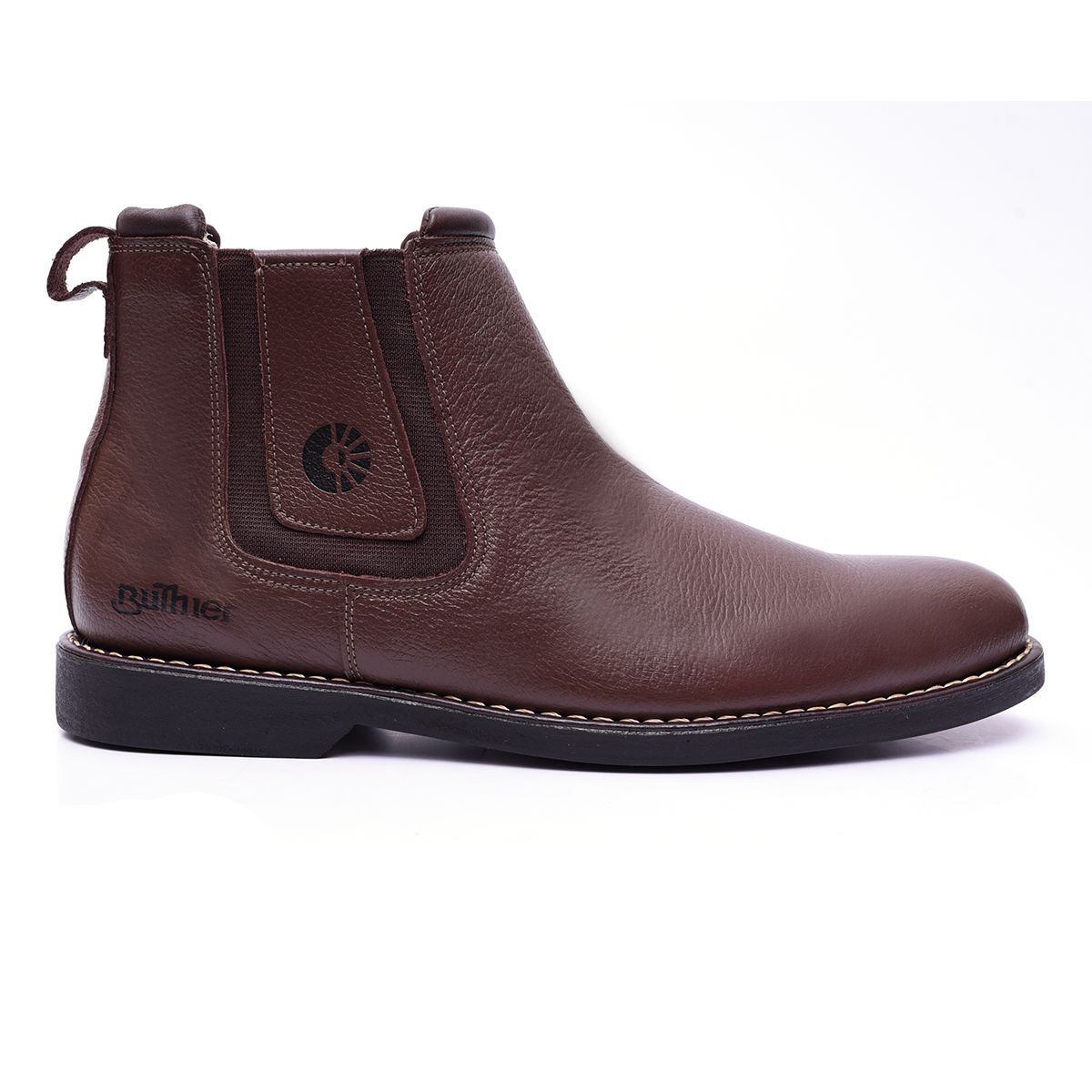 Botina Chelsea de Couro Masculina Brown
