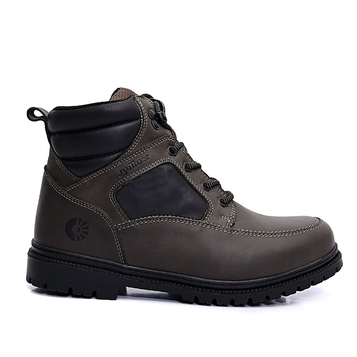 Bota Coturno Cano Alto de Couro - Cabardino Chumbo