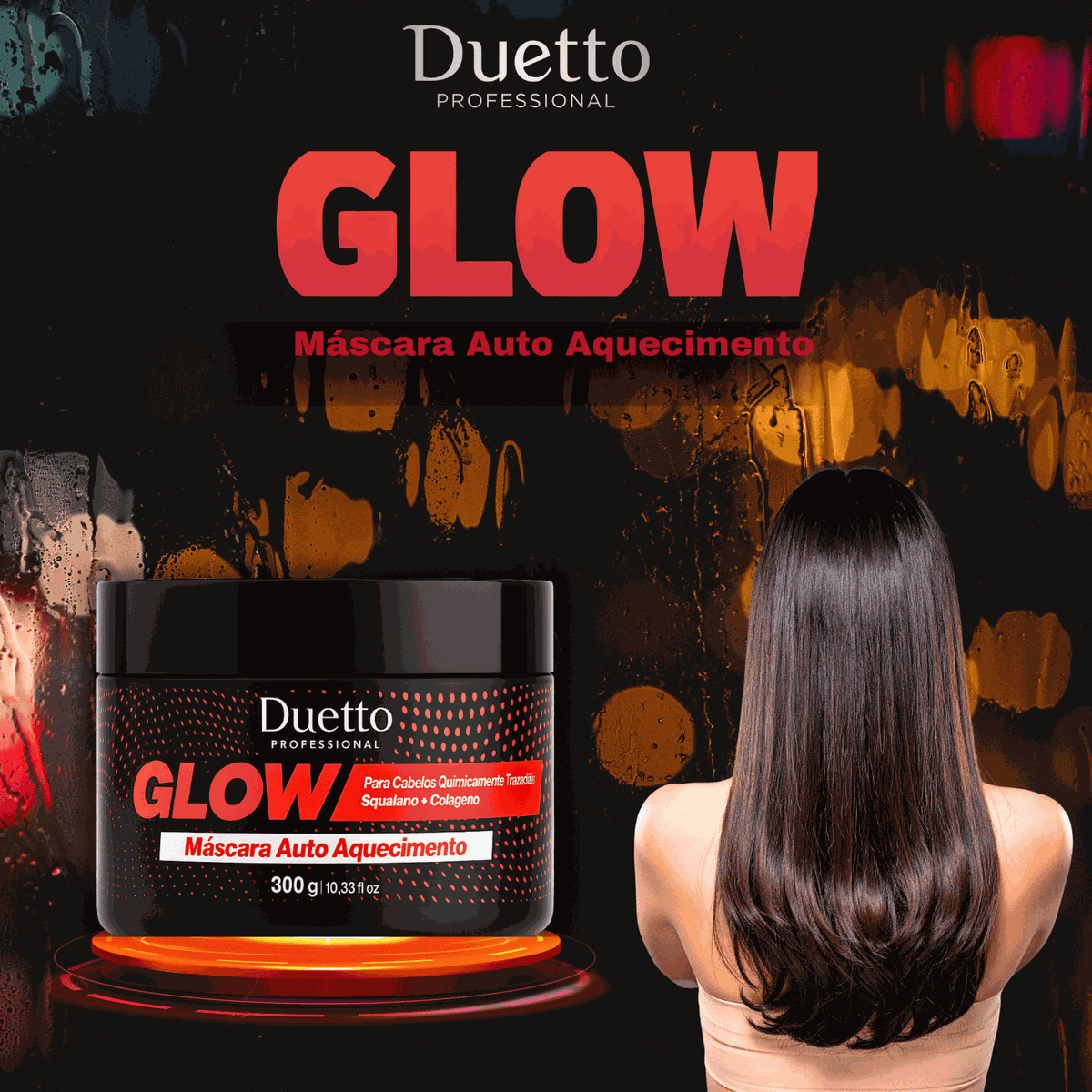 Máscara Glow Auto Aquecimento Duetto Professional 300g