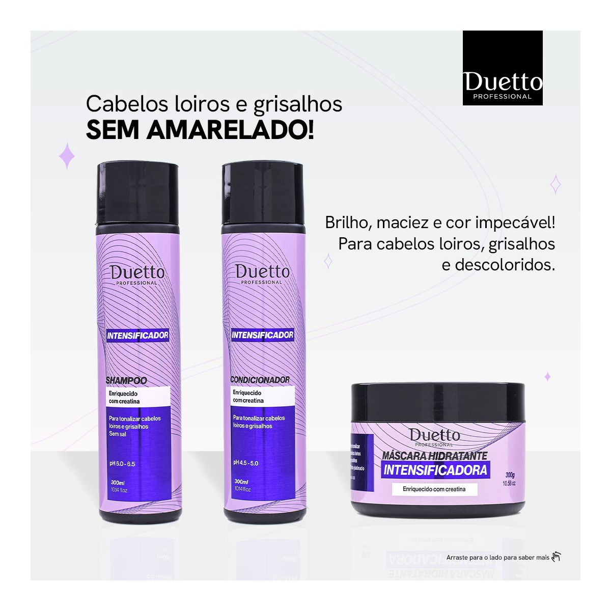Kit Home Care Intensificador Cabelos Loiros E Grisalhos Duetto 